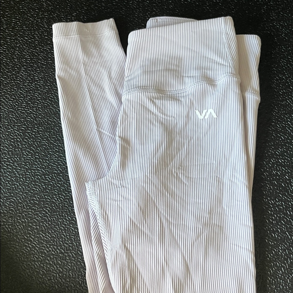 RVCA Light Gray Ribbed Leggings